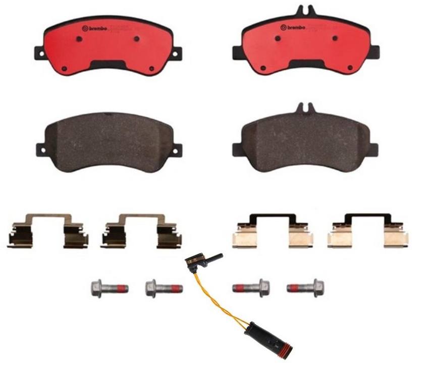 Mercedes Brakes Set Kit - Pads Front (Ceramic) (with Sensor) 2115401717 - Brembo 2224055KIT